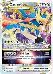 Zacian VSTAR 096/159 Rare VSTAR Pokemon Card (SWSH Crown Zenith) + 1x TitanCards® Toploader