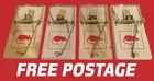 4 x Wooden Mouse Mice Trap Reusable Rodent Bait Traps