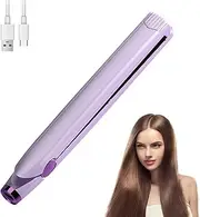 NAVESO Wireless Straightener, Portable Wireless Hair Straightener, Hair Straightener and Curling Iron 2 in 1 Mini, Hair Straightener, Mini Hair Straightener with Battery, Travel Straightener USB