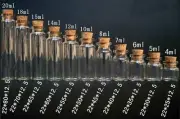 20pcs Clear Glass Bottles Vials with Corks 15ml