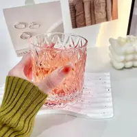 在飛比找ETMall東森購物網優惠-日式高級感扭扭杯加厚玻璃杯冰川紋水杯茶杯威士忌酒杯冰球杯水杯