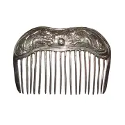 Small Antique Sterling Silver Inspired Chinese Dragon Hair Comb Alberto Juan