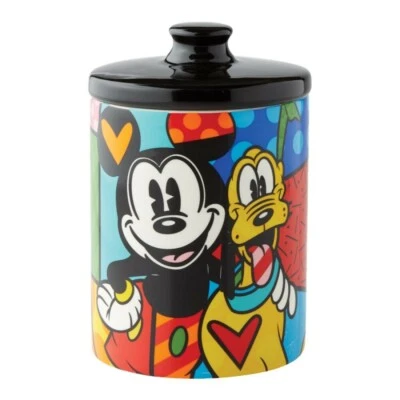 NEW Official Disney Mickey Mouse & Pluto Cookie Jar Collectable Romero Britto!