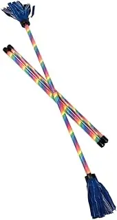 Z-Stix Flower Sticks - Hand Made Juggling Devil Sticks - 60cm - 80cm -Made in USA (Rainbow, Mosquito 60cm )