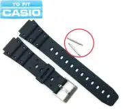 Fits Casio watch band Rubber strap + Spring Bar Pins TS-200 TS-100 TR-1 SDB-500