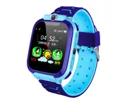 Kids Intelligent Phone Watch with SIM Card Slot 1.44 inch Touching Screen Children Smartwatch with GPS Tracking Function Voice Chat Photograph Compatible w