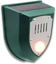 Solar Electronic Ultrasonic Repeller with PIR Motion Sensor Alarm Timed Human Body Induction Infrared Alarm Light Anti-Theft Animal Repeller Device IP55 Waterproof for Home Villa Outdoor Farm