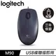 Logitech 羅技 M90 有線滑鼠 USB 黑