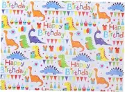STOBOK 20 Sheets of Gilt Wrapping Paper Elegant Striped Dinosaur Flamingo Prints for Wrapping