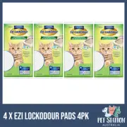 4 x Ezi Lockodour Cat Litter System Absorbant Cat Pads 4 Pack