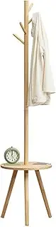 Freestanding Coat Rack Solid Wood Coat Tree Rack with 4 Hook for Home Bedroom for Coats, Bags, Clothes, Scarves