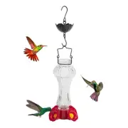 Glass Hummingbird Feeder Outdoors Bee Guard Ant Moat Wide Mouth 10oz Medium C...