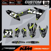 KTM 50 65 MOTOCROSS GRAPHICS CUSTOM MX GRAPHICS DECALS SX50 SX65 LAZR BLK/YEL