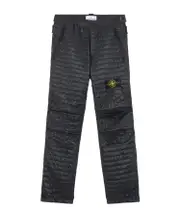 Stone Island Logo Patch Elastic Waist Pants 36,32 black