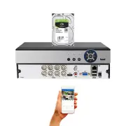 8 Channel Security Camera Video Recorder with 8TB Hard Drive Remote Monitoring