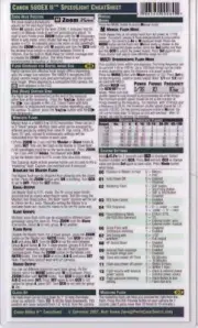 CheatSheet Canon Speedlight 580EXII Laminated Guide Get one for your camera bag!