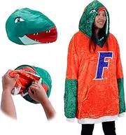 Plushible Wearable Blanket Hoodie Oversized Long Sleeve Sweatshirt Pocket Cozy Gifts Adult Women Men University of Florida Gators (Alberta) Mascot Snugible Pillow, Florida Gators (Alberta)