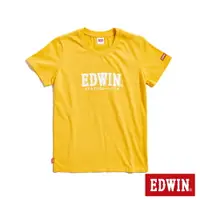 在飛比找樂天市場購物網優惠-EDWIN 小火車復古LOGO短袖T恤-女款 黃色 #503