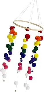 ERINGOGO 1pc String Colorful Hairball Pendant Wall Hanging Decor Adorable String Ornament for Living Bedroom Apartment Dorm Home Decor Present for Weddings Parties Birthdays