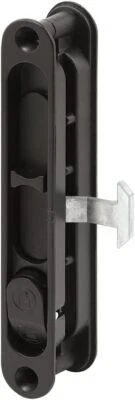 Prime-Line A 202 Diecast Black, Flush Sliding Screen Door Latch (Single Black