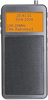 Lnqwhduu Portable Bluetooth Radio Pocket Mini FM Stereo Radios Wireless Bluetooth Speaker with Alarm Clock for Elder Outdoor
