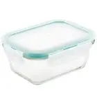 LOCK & LOCK Purely Better Glass Food Storage Container with Lid, Rectangle-14...