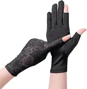 [HinyBoeh] Womens Sun-Protection-Gloves Lace-Sunblock-Driving-Gloves with Touchscreen for Summer Driving Riding