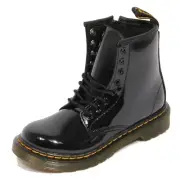 H1636 anfibio bimba girl DR. MARTENS kid 1460 PATENT LAMPER boot black