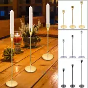 Set of 3 Gold Candlestick Holders Gold Candle Holder,Metal Taper Holders