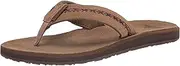 [Quiksilver] Men's Carver Leather Flip Flop Sandal