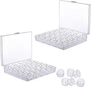 BetterJonny 50 Pcs Transparent Plastic Sewing Machine Bobbins with Bobbin Case for Brother Singer Babylock Janome Kenmore