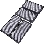 TOPAZ 4Pcs Cabin Air Filter with Carbon Fiber Compatible with BMW X5 2007-2018, X6 2008-2019 64316945586