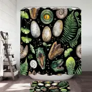 Dinosaur and Dinosaur Eggs Shower Curtain