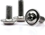 50pcs M3*4/5/6/8mm Silver/Black PC Case Chassis Motherboard CD DVD Mount Fix Repair Bolt Screw DIY Laptop Notebook Computer D(Silver,M3x6)