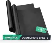 Large Heavy Duty Oven Liner (2 Pack) - 17” X 25” Non-Stick Teflon Reusable Liner