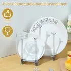 4Pcs Retractable Bottle Drying Rack Space Saving Water Bottle Dryer Rack mobGV