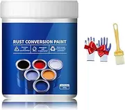 Rust Converter Paint, 300g Weatherproof Rust Converter Paint For Metal, 2-in-1 Rusts Remover for Metal & Primer, with Glove and Brush (Green)