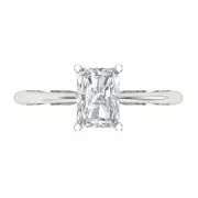 0.8ct Radiant¬†Cut Solitaire Statement Promise Engagement Ring 14k White Gold