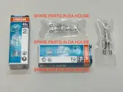 2 x Smeg Oven Halogen Lamp Light Bulb Globe SFA125 SFA130 SFA130N SFA170X