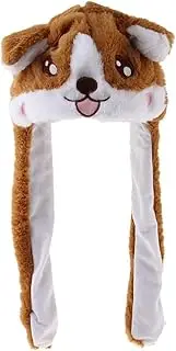 Funny Corgi Hat Move Dog Ears Animal Cosplay Costume Toy Birthday Holiday Party Gift