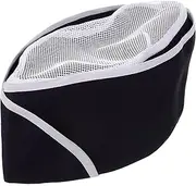 [LIFKOME] Men's Women's Chef Hat Korean Design Breathable Cooking Hat Restaurant Comfortable Polyester Chef Cap Black