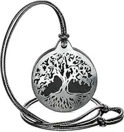 [Wallystone Gems] Shungite Pendant Necklace - Engraving of the Sacred & Celtic Symbol - Unique Carved Shape - Sacred Geometry - Formulas Universe - Shungite Stone Type II