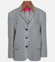 [Prada] Prada Oversized leather jacket AU 8 grey