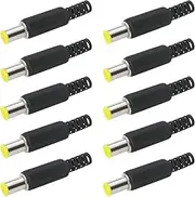 SING F LTD 10PCS DC Power Plug DC6.0 * 4.4mm 45.6x9.8mm DC Charger Plug for Laptop Power Supply Led Lighting System DC Power Connector Black