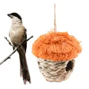 Woven Bird Nest Parakeet Nesting Box Straw Handmade for Parakeets