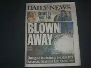 2019 SEPTEMBER 2 NEW YORK DAILY NEWS NEWSPAPER - HURRICANE DORIAN HIS BAHAMAS