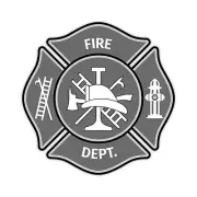 Black White Fire Department Logo Sticker Decal