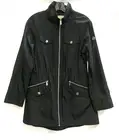 (No Hood) MICHAEL KORS Black Missy Drawstring Cord Waist Anorak Jacket S = 4/6