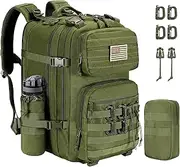 CVLIFE 60L-50L Large Tactical Backpack for Men, Heavy Duty Bug out Bag, Expandable Molle Military Backpack, Army Assault Pack