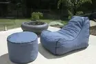 Hayman Indoor / Outdoor weatherproof Foam Filled Beanbag with ottomon 3 Colours